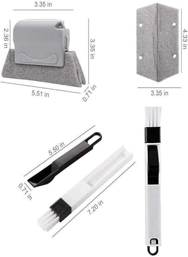 BRIGHTZONE Plastic 7 PCS Sliding Window Groove Cleaning Brush, Window Slot Door Track Gap Dust Cleaning Brush (7 Cleaning Combo), Assorted - Image 2